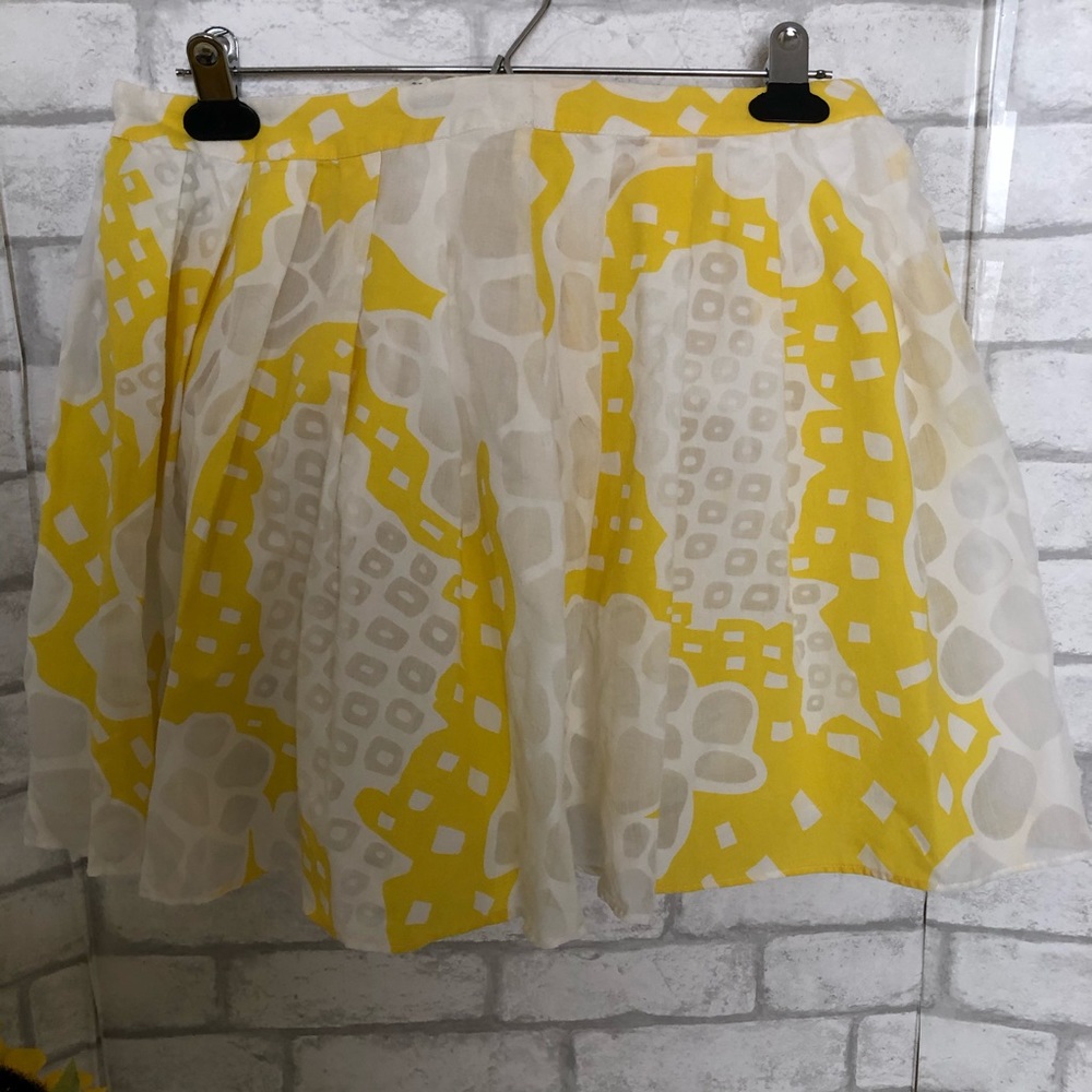 Kimchy & Blue Yellow & White Ruffle Skirt Sz 2 - Picture 4 of 6